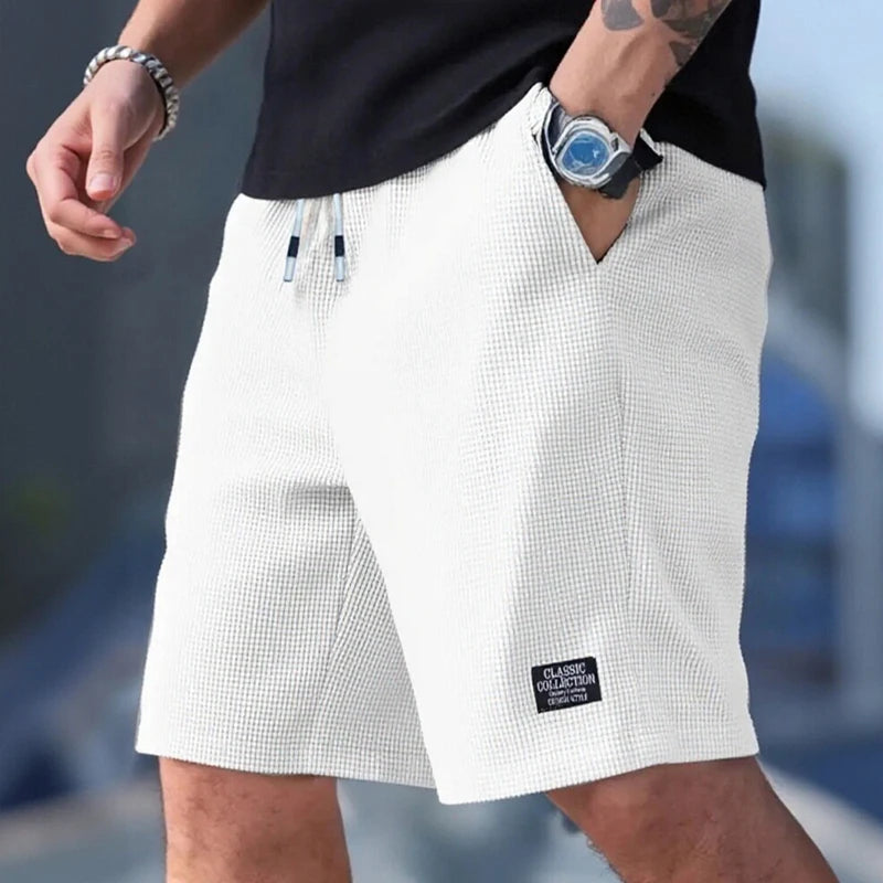 LOR MALE Men's Shorts, Men's Casual Pants, Men's Beach Shorts, Men's Sports Shorts, New Fashion Textured Fabric, Breathable Pants, Suitable for Both Daily Casual Wear and Sports