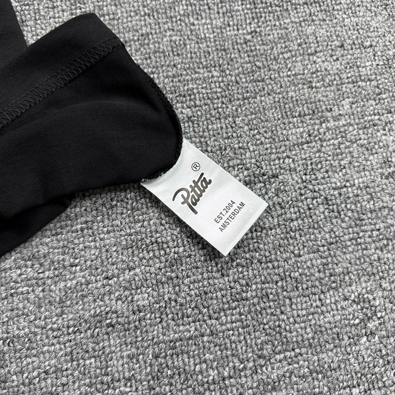 LOR MALE Men Women Loose Fit Patta Short Sleeve T-Shirt Casual Versatile Street 100% Cotton Top Short Sleeve