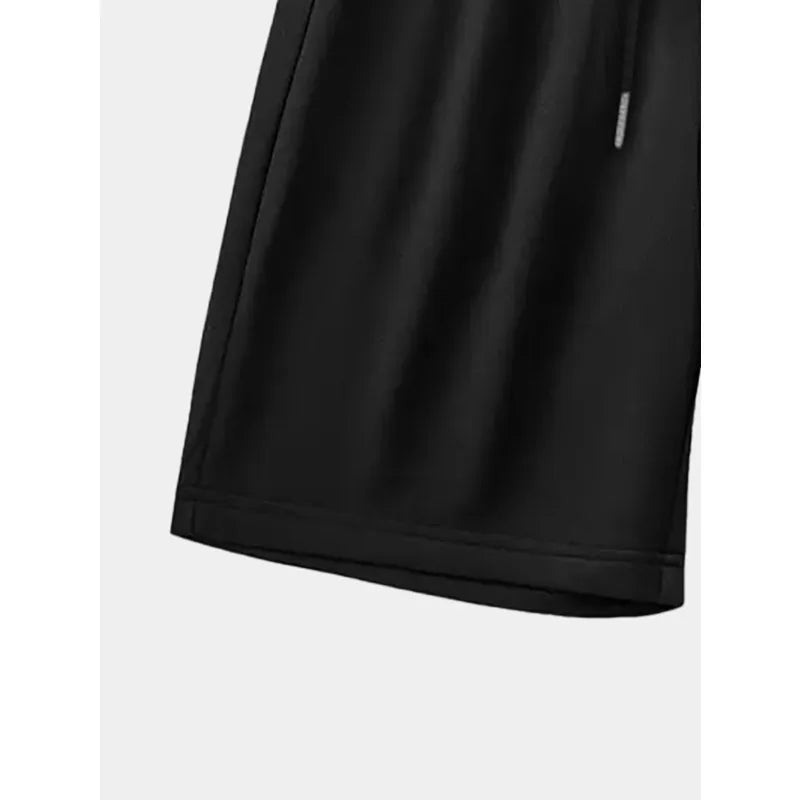LOR MALE Casual Shorts, Loose Wide-Leg Knee-Length Shorts, Available in Black/Gray