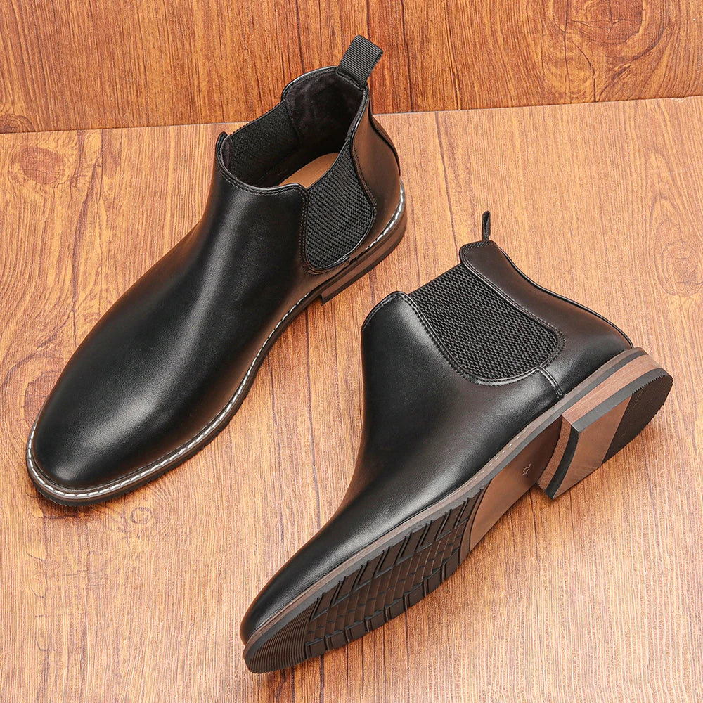 LOR MALE Comfortable Chelsea Boots for Men Fashionable Leather Footwear 2025 Brand Men's Boots