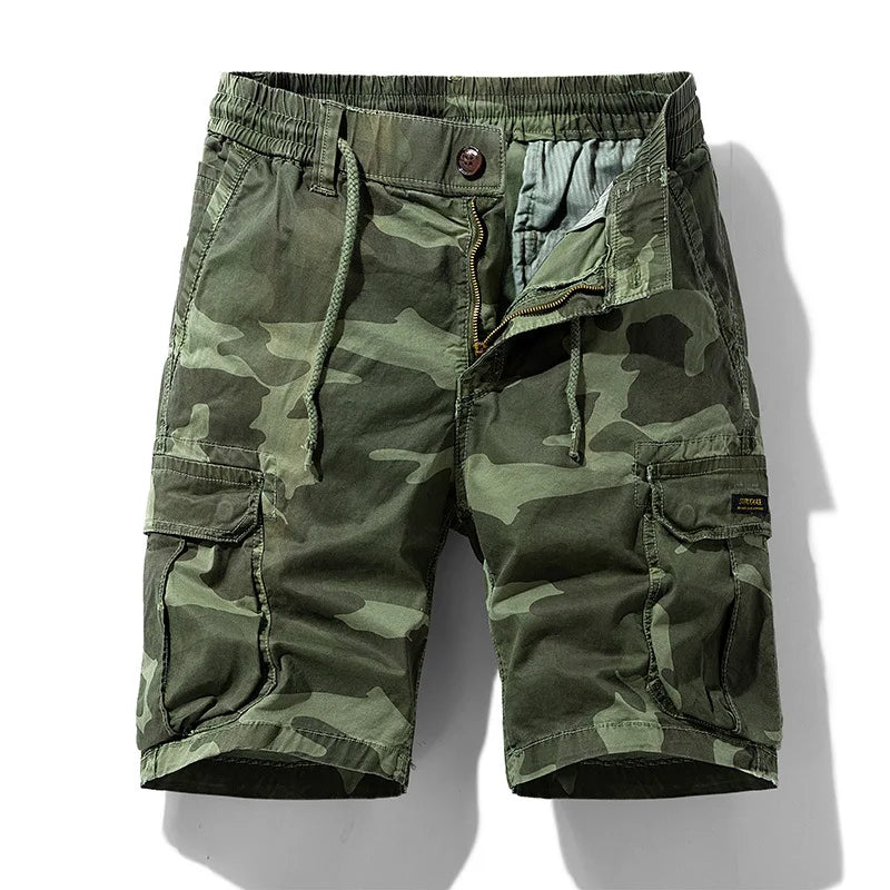 LOR MALE Men Shorts 2023 Plaid Beach Shorts Casual Camo Camouflage Shorts Military