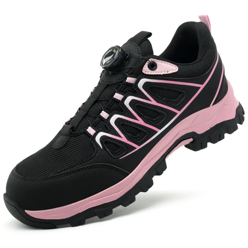 LOR MALE Safety Boots Womens Steel Toe Cap Shoes Casual Walking Wear-resisting Anti-Puncture Work Shoes Indestructible Anti-smash Shoes