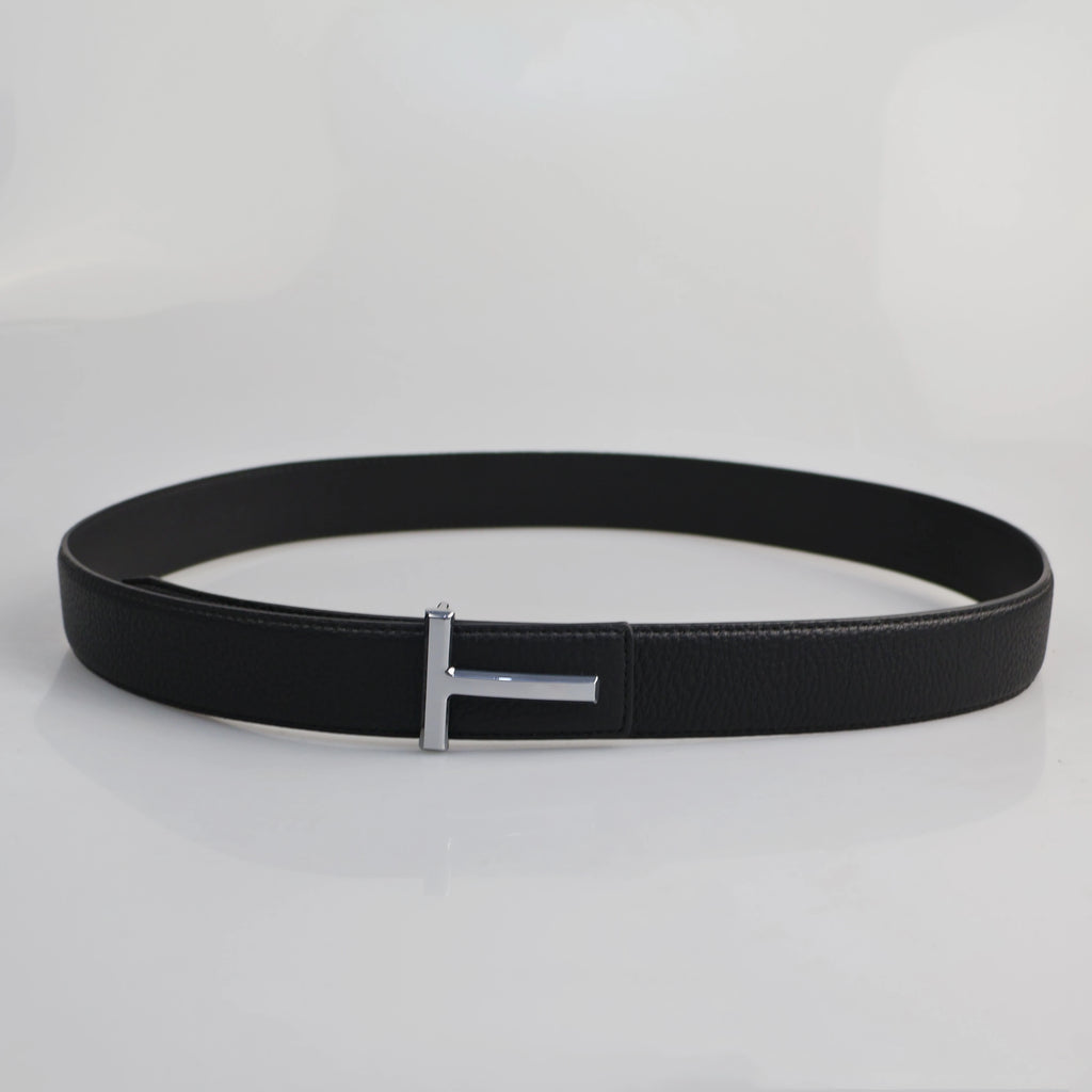 LOR MALE High Quality Designer Belts Men Fashion T Letter Luxury Famous Genuine Leather Belt Jeans Formal Cowskin Black Waist Strap 3.8cm