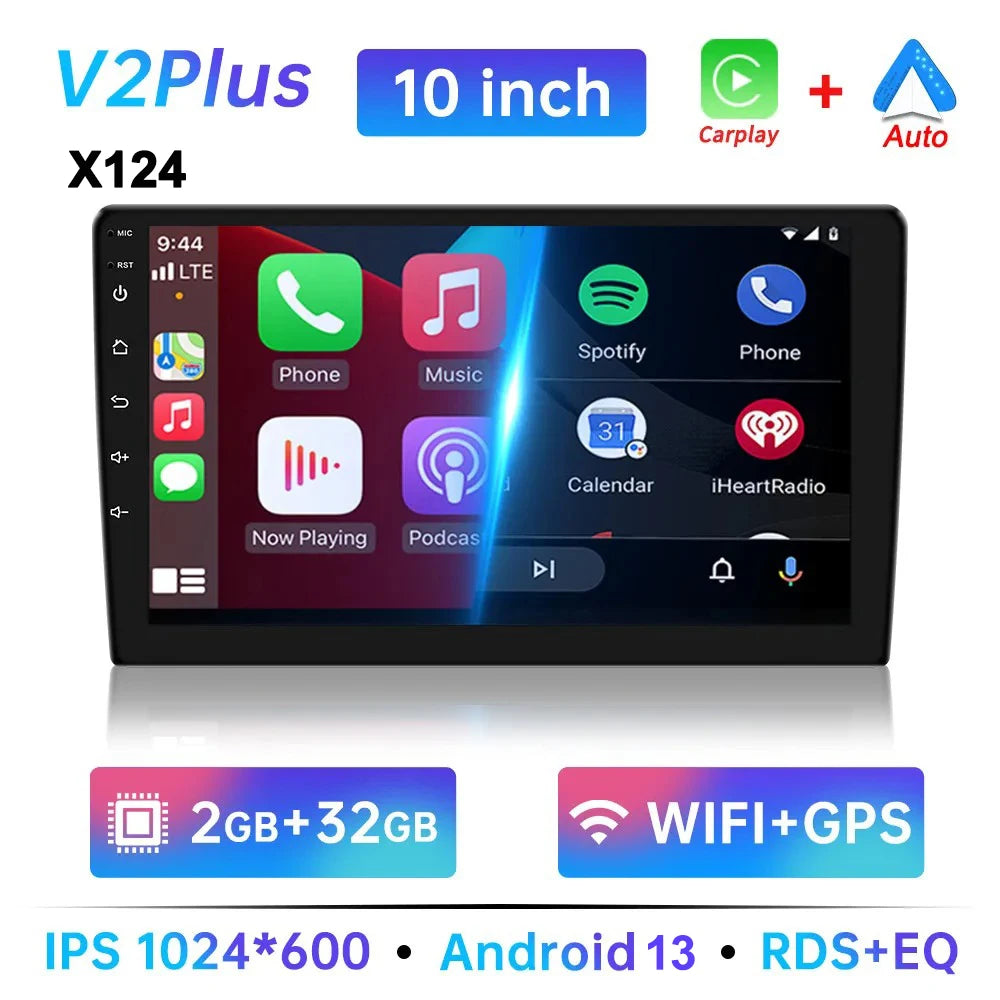 LOR MALE 7/9/10 Inch Universal Android 13 Car Radio 32G/64G Autoradio Android 2 Din Car Radio GPS BT Central Multimedia Smart Car Systems