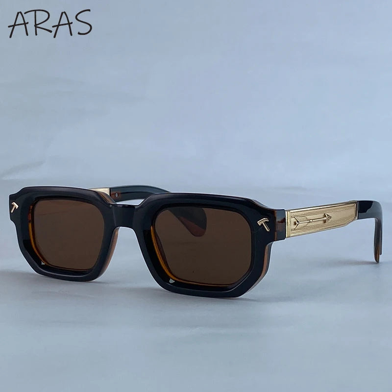 LOR MALE Polarized Square Sunglasses Men 2026 Luxury Brand Vintage Rectangle Sun Glasses Classic Driving Eyewear For Male UV400 Shades
