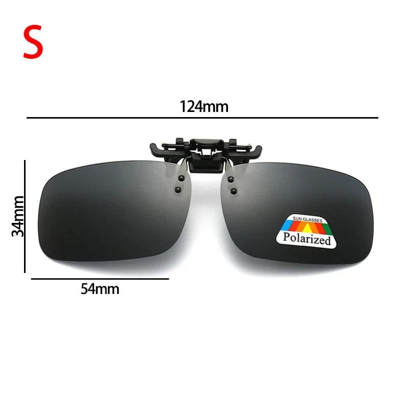 LOR MALE Polarized Clip Sunglasses Myopia Glasses Clip Driver Goggles Fishing Night Vis 2
