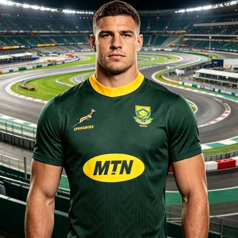 2026 New Summer Fashion Breathable Quick-dry South Africa Men's Rugby Jersey T-shirt for Family Matching Sports Family Kids Tees