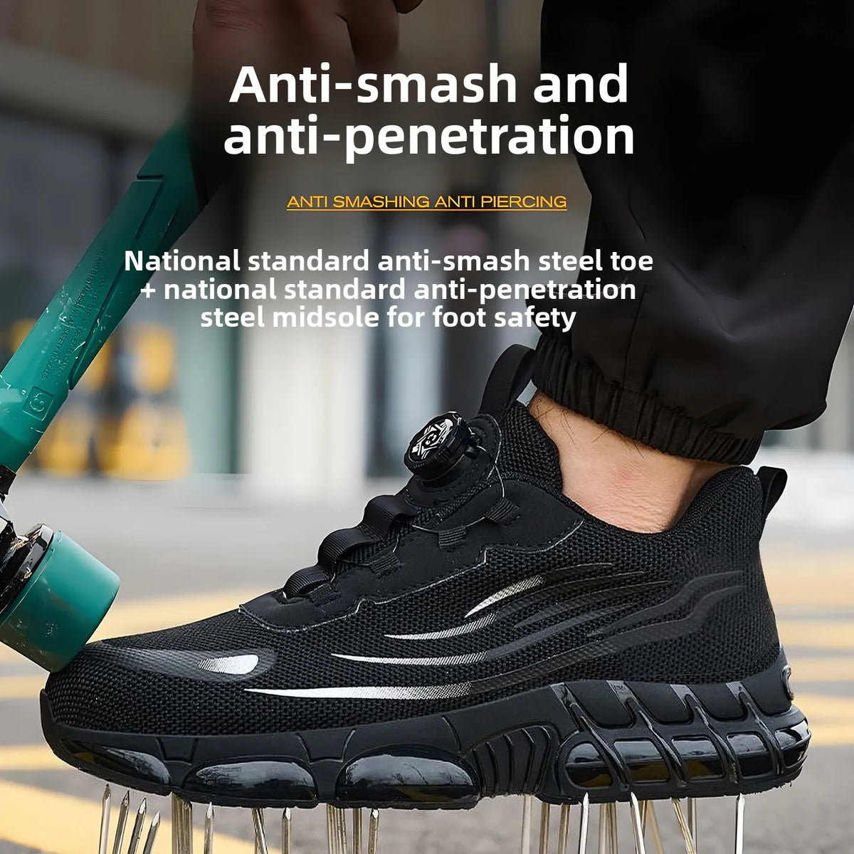 LOR MALE Men's Safety Work Boots Steel Toe Anti-impact Comfortable Soft Bottom Anti-wear Construction Site Shoes  Welding Prot...