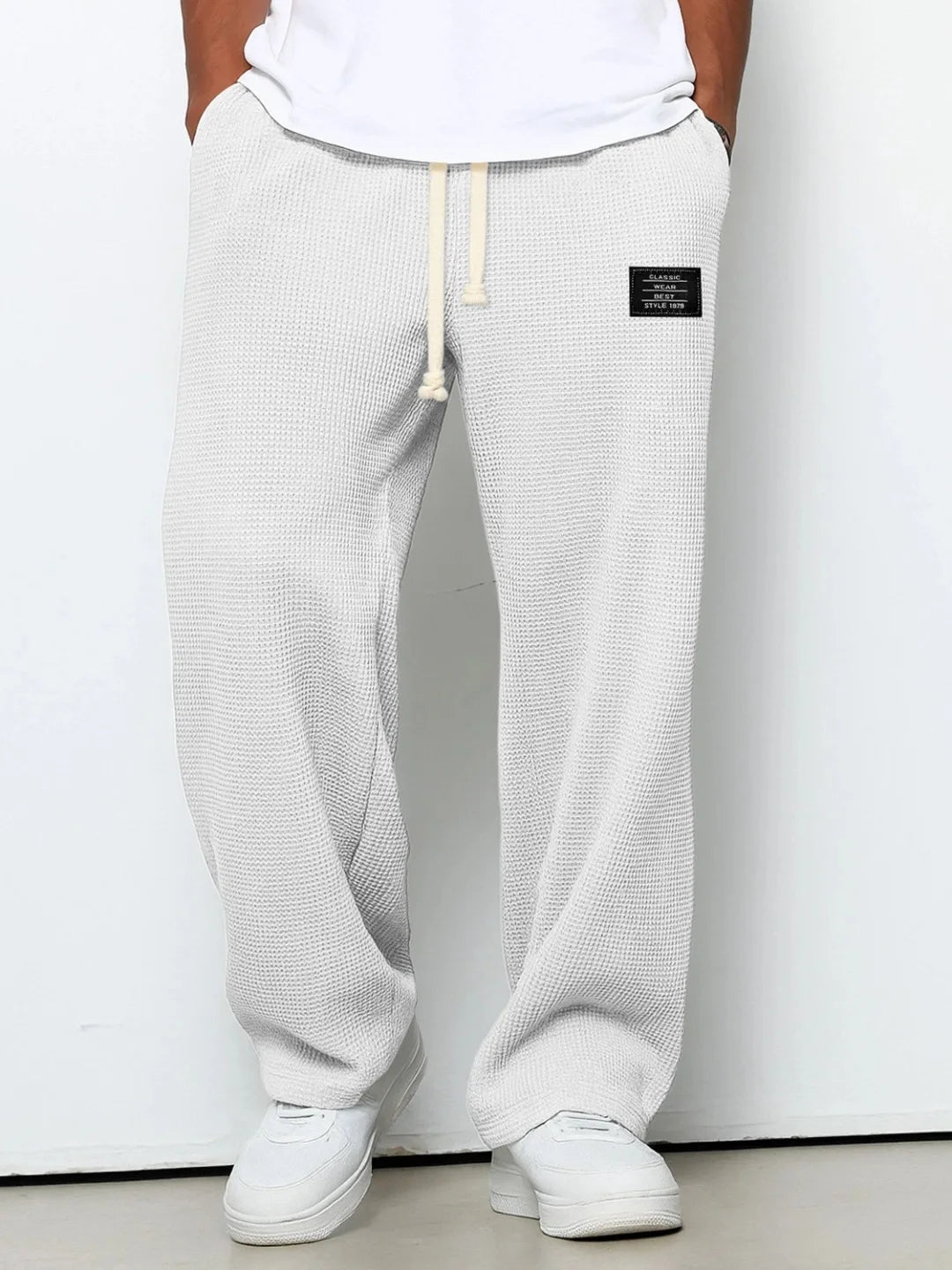 LOR MALE Pant Men 2026 Casual Spring/Autumn Straight-Leg Sweatpants Wide-Leg Elastic Waist Sportswear Pants Men's Clothing