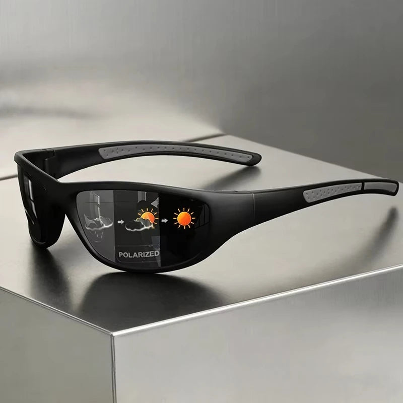 LOR MALE Polarized Sports Sunglasses for Men Women Running Fishing TAC Lens Anti Glare Soft Silicone Non-Slip Temple Outdoor Eyewear UV