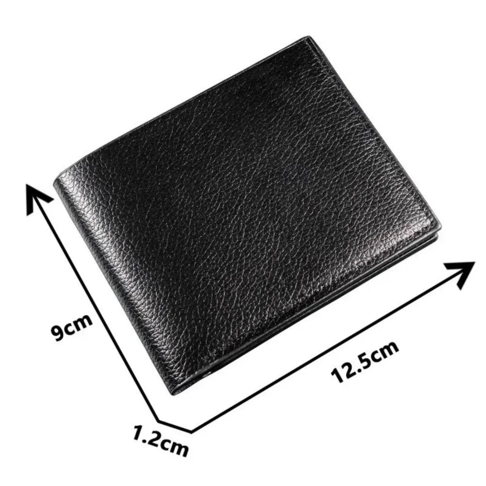 LOR MALE Wallet Genuine Leather Men Wallets Real Cowhide Wallets Short Black Walet