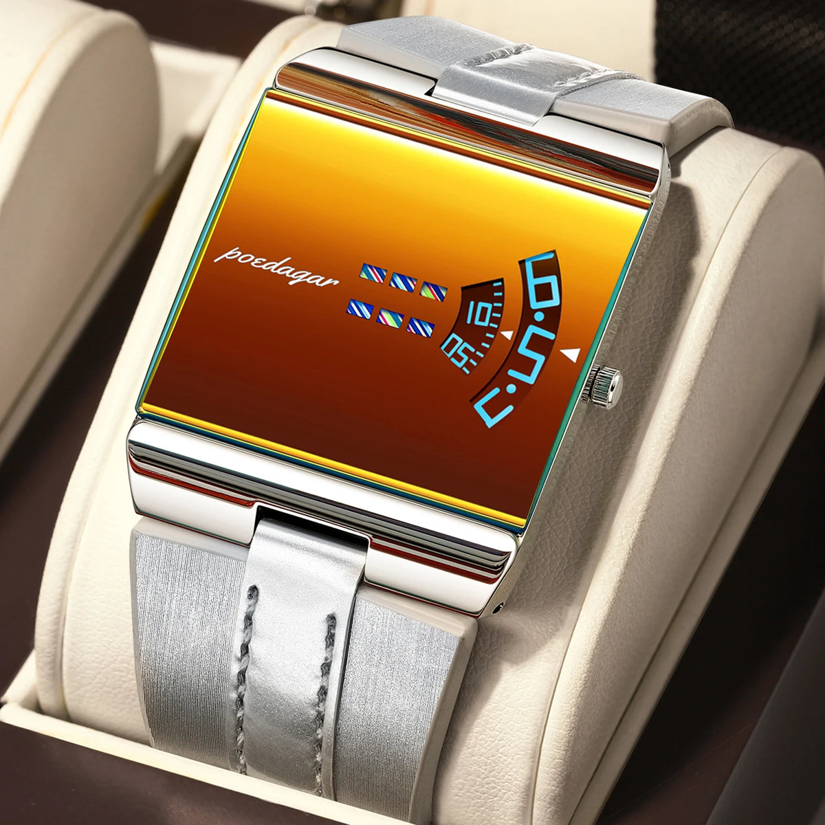 LOR MALE POEDAGAR Top Unique Man Watch Waterproof Casual Watch Sports Military Leather 2