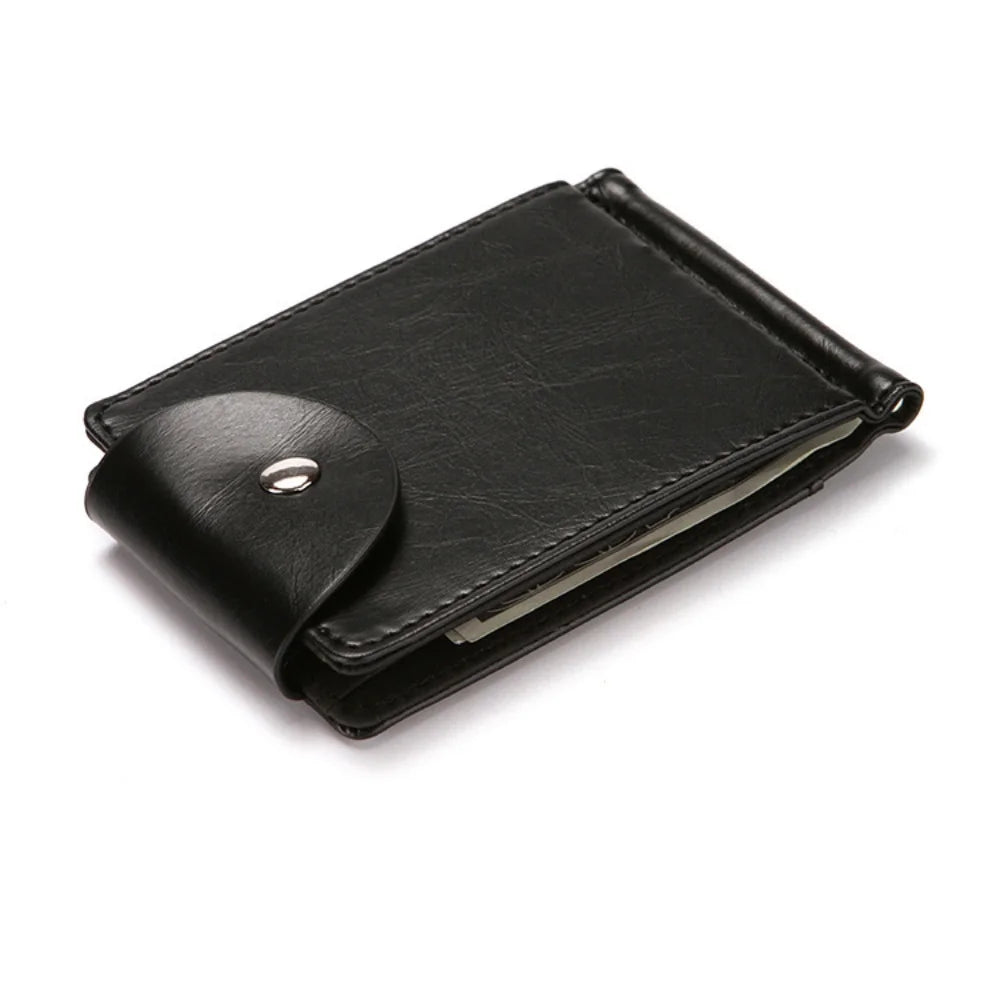 LOR MALE 1 Men's Fashionable Wallet, Creative Card Holder, Men's Work Id Flip Cover with Clasp, Dollar Bill Clip