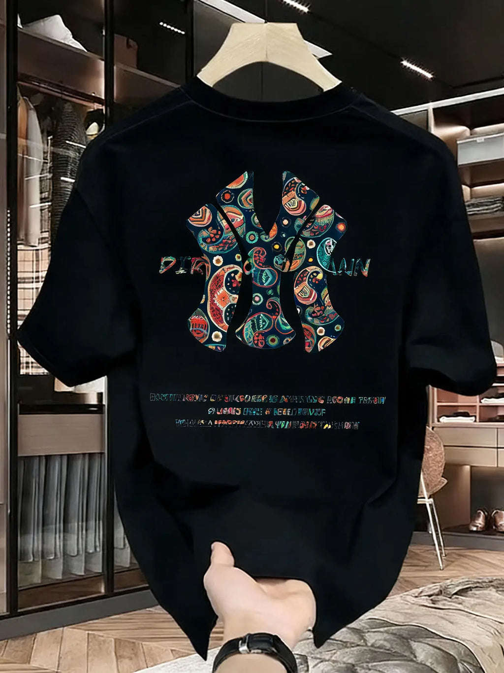 LOR MALE Men's summer printed T-shirt - High-quality, casual, versatile and trendy loose-fitting T-shirt