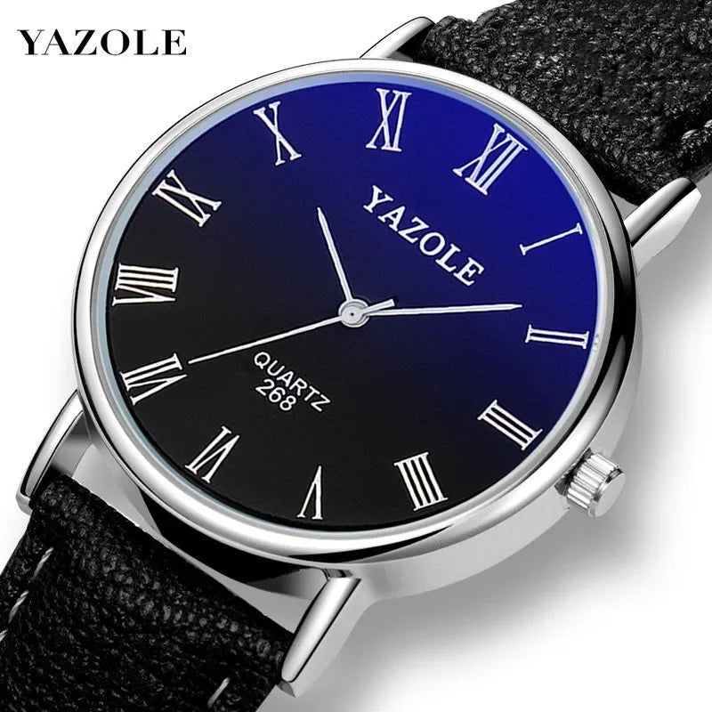 LOR MALE Fashion Wrist Watches for Men Top Brand Analog Men's Quartz Watches Leather Band Casual Business Men Watches Relogio Masculino