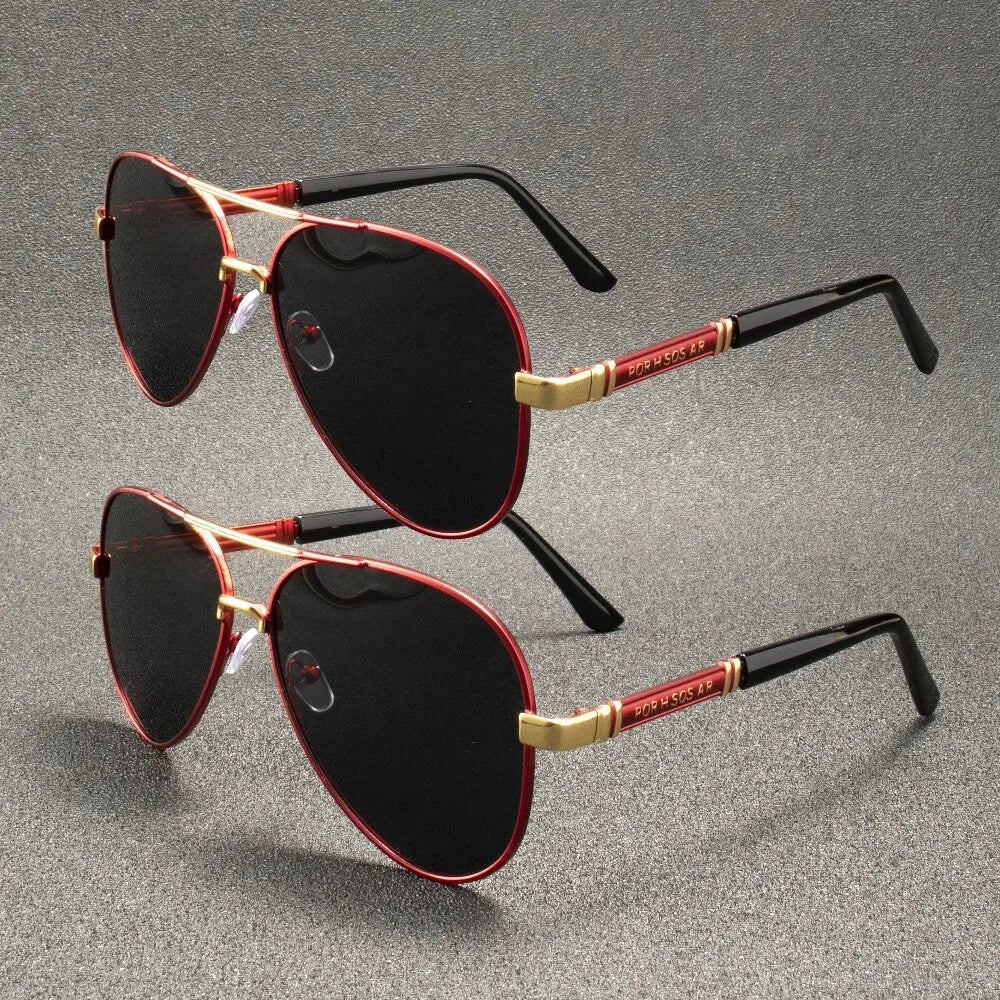 LOR MALE Polarized Sunglasses Men Metail Frame Quality Sun Glasses Brand Design Male Glasses Fishing Driving Goggles UV400