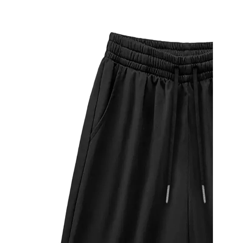 LOR MALE Casual Shorts, Loose Wide-Leg Knee-Length Shorts, Available in Black/Gray