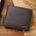LOR MALE Genuine Leather Mens Wallet Premium Product Real Cowhide Wallets For Man Short Black Walet Portefeuille Homme Short Purses