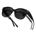 LOR MALE Polarized Fit Over Sunglasses for Men Women, UV400 Protection Wrap Around Lens, Large Oversized Fit Over Glasses for Driving
