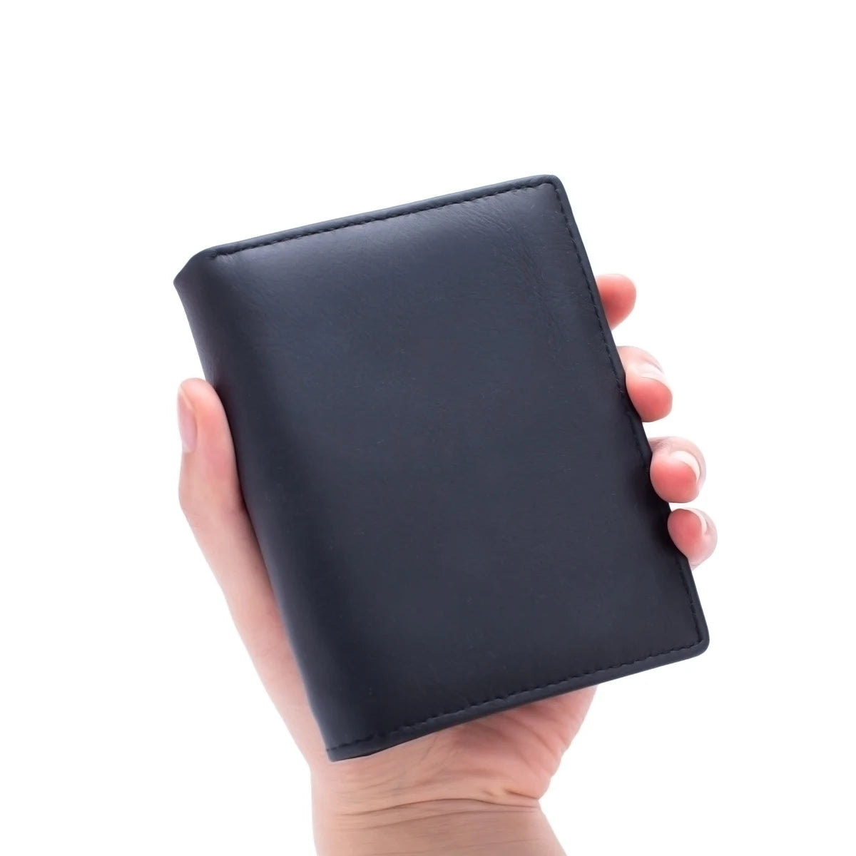 LOR MALE Men Wallet Genuine Leather Wallets Zipper Purse Vertical Business Wallets RFID