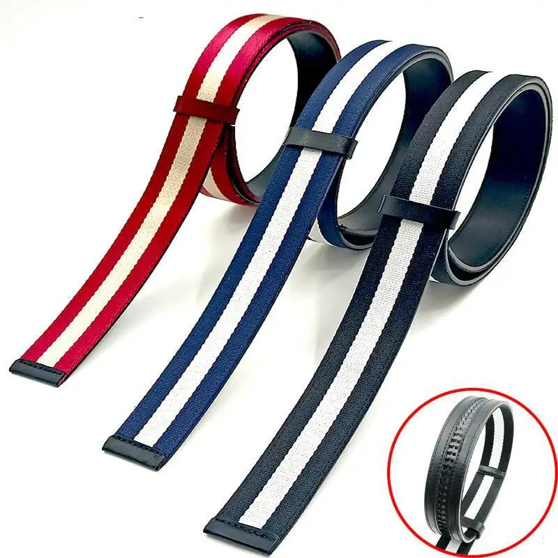 LOR MALE Men's Belt High Quality Luxury Brand Designer Famous Canvas Leather Belt For Men Jeans Strap Belt Male Business Style