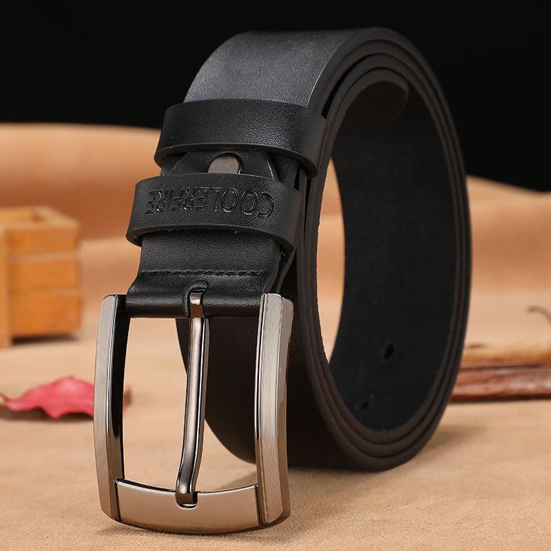 LOR MALE Men High Quality Genuine Leather Belt Luxury Designer Belts Men Cowskin Fashion Strap Male Jeans For Trousers Free Shipping