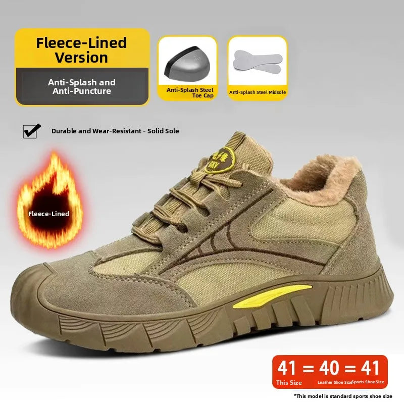 LOR MALE Men's Safety Work Boots Steel Toe Anti-impact Comfortable Soft Bottom Anti-wear Construction Site Shoes  Welding Prot...