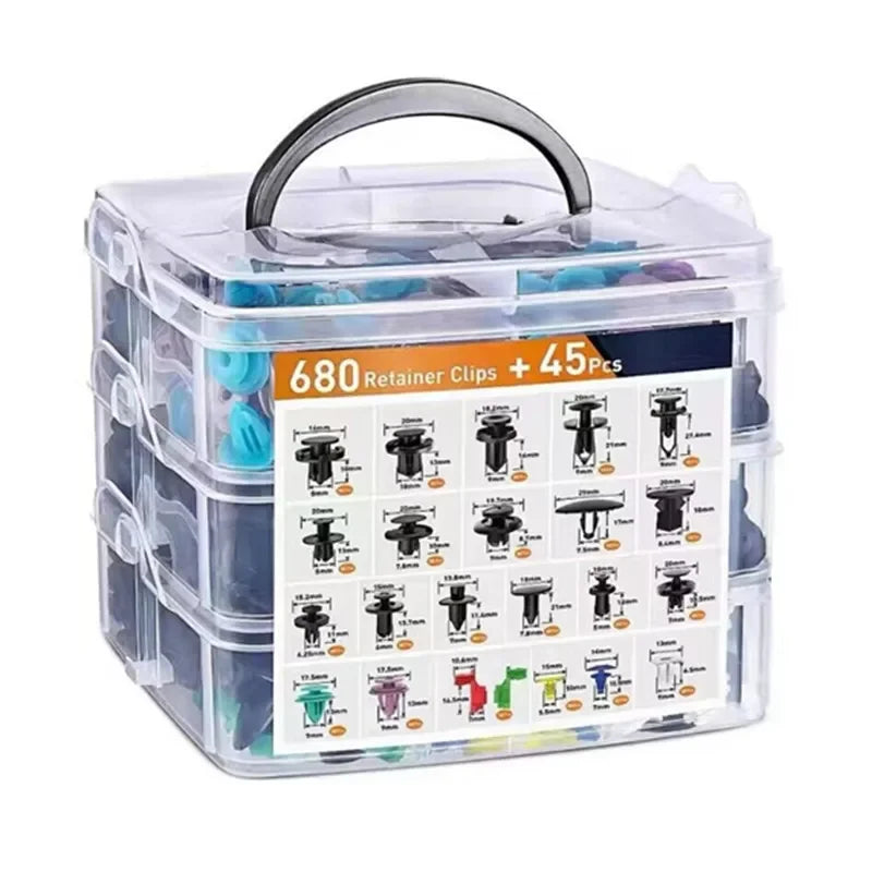 LOR MALE 800pcs-100Pcs Car Fastener Clips Kit Fender Rivet Plastic Clips Auto Body Push Retainer Pin Rivet Bumper Door Trim Panel Repair