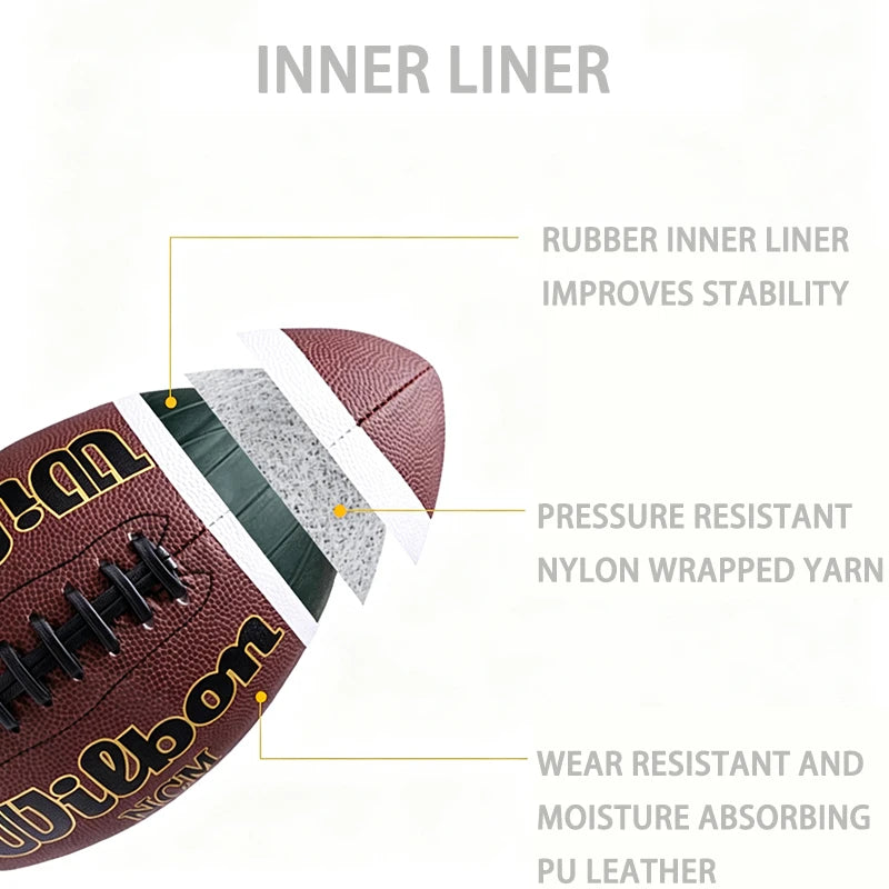 American Football PU Leather Non‑Slip Rugby Ball Size3/6/9 for Kids Youth Adult Match Training Outdoor Sports Game Practice Ball