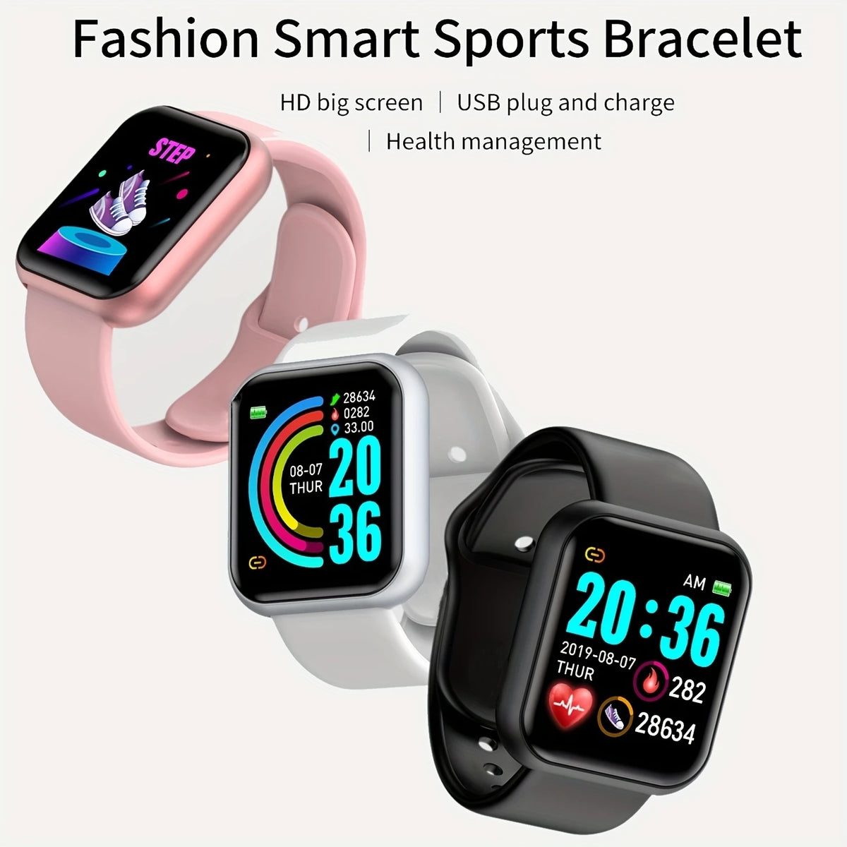 LOR MALE Smart Watch Wristwatch Women Fitness Sport Bracelet Bluetooth Connected Phone