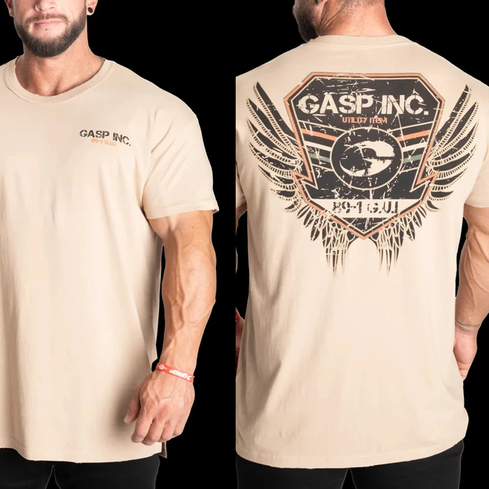 LOR MALE Mens T Shirt Man Short Sleeve T-shirt Men New T-shirts Essentials Cotton Tee Gothic Clothing Clothes Tops and Tees Men's Gym