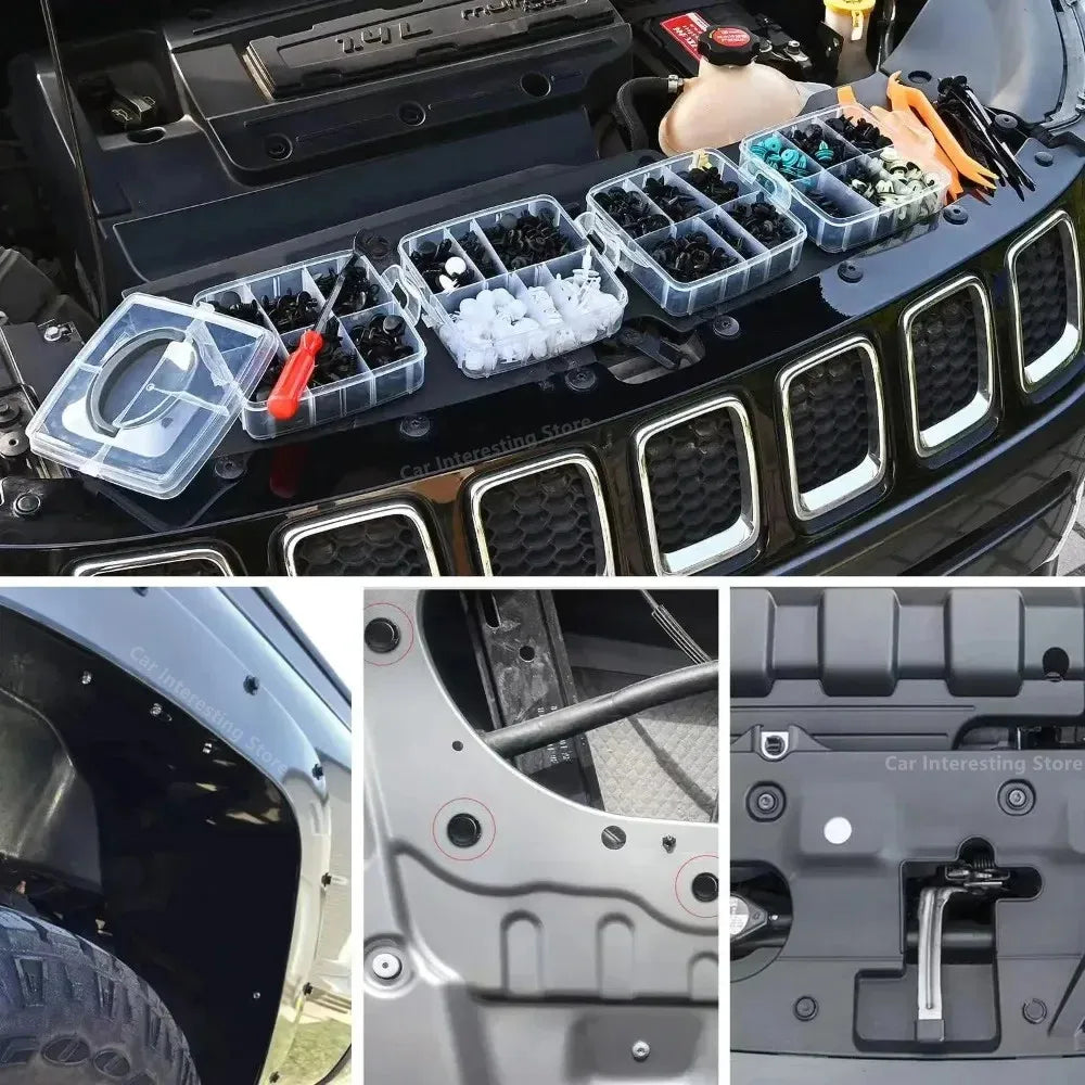 LOR MALE 800pcs-100Pcs Car Fastener Clips Kit Fender Rivet Plastic Clips Auto Body Push Retainer Pin Rivet Bumper Door Trim Panel Repair