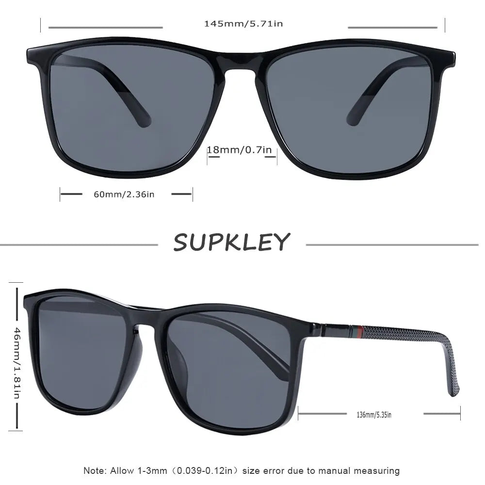 LOR MALE SUPKLEY Sports Sunglasses Polarized Comfortable Wear Square Sun Glasses Male L