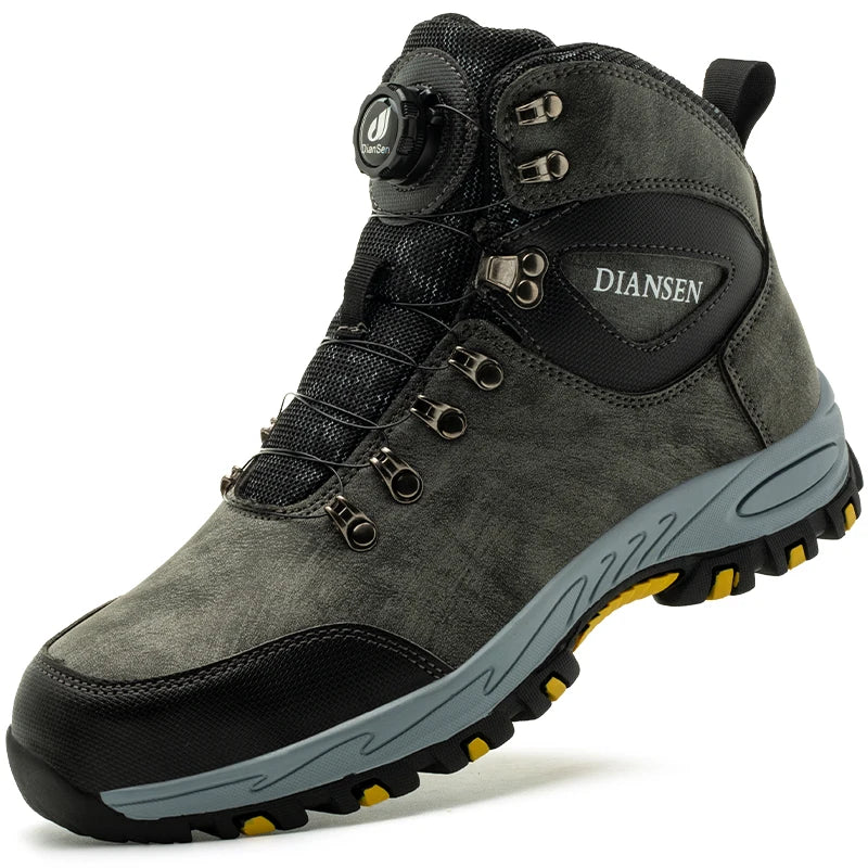 LOR MALE Men's Safety Work Boots Indestructible Steel Toe Anti- Smash Resistant Stab Proof Safety Shoes Breathable Slip-Resistant Durable
