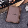 LOR MALE Custom Photo Name Man's Engraving Wallets Personalized Zippered Pu Leather Wal