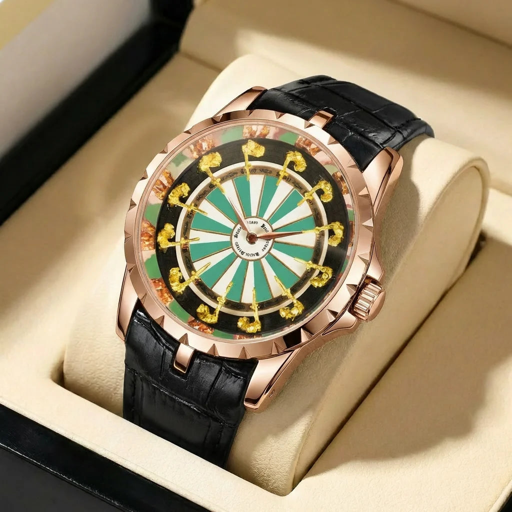 LOR MALE Watch with Retro Style and Simple Personality, Belt, Large Dial, Fully