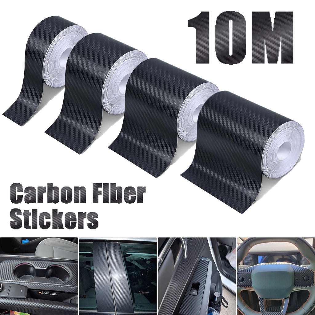 LOR MALE Carbon Fiber Automotive Adhesive Tape Roll Matte Black Protective Car Film Self-Adhesive Film 3D Vinyl Car Film Accessories
