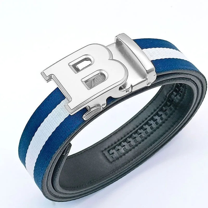 LOR MALE Men's Belt High Quality Luxury Brand Designer Famous Canvas Leather Belt For Men Jeans Strap Belt Male Business Style