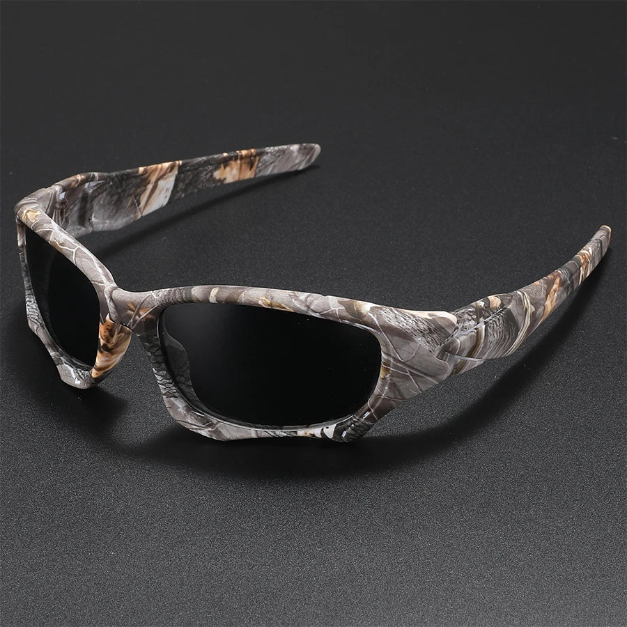 LOR MALE Outdoor Sports Polarized Sunglasses Men Curve Cutting Frame Stress-Resistant Lens Shield Sun Glasses Wome