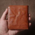 LOR MALE GURO Genuine Leather Wallet High Quality Multi-Card Slots Ultra Slim Lightweight Credit Card Holder Men Women Bifold Money Clip