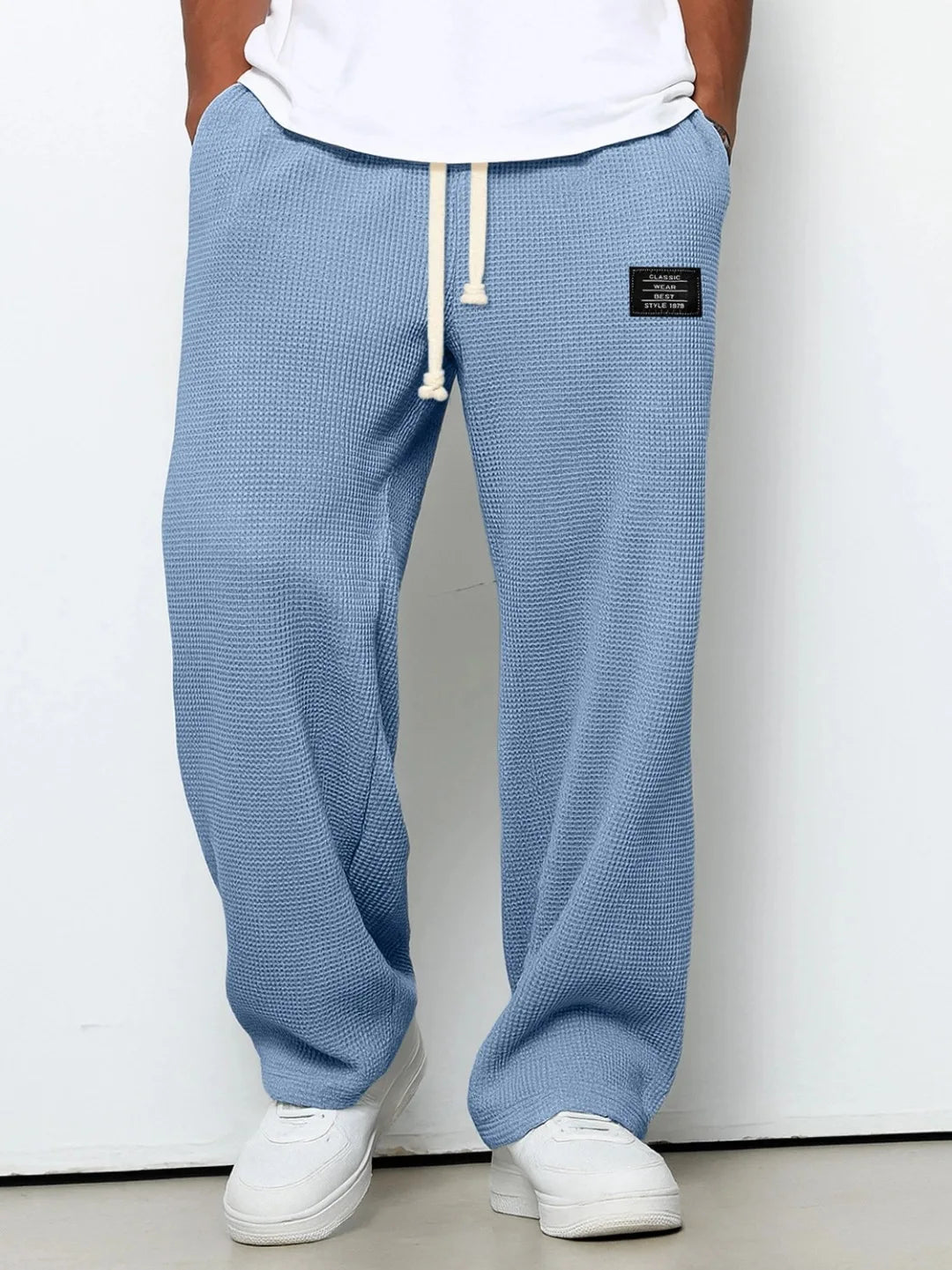 LOR MALE Pant Men 2026 Casual Spring/Autumn Straight-Leg Sweatpants Wide-Leg Elastic Waist Sportswear Pants Men's Clothing
