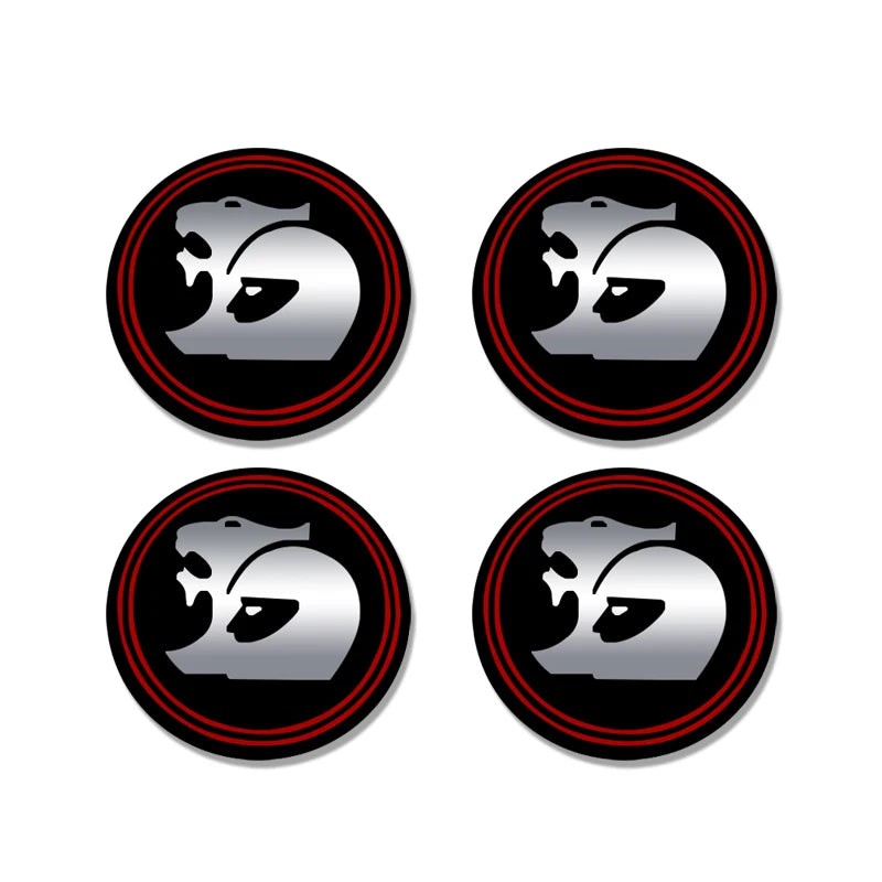 LOR MALE Aluminum 4PC 56mm Logo Badge Car Wheel Center Hub Caps Emblem Stickers For Holden Commodore Captiva Cruze Caprice VZ Accessories