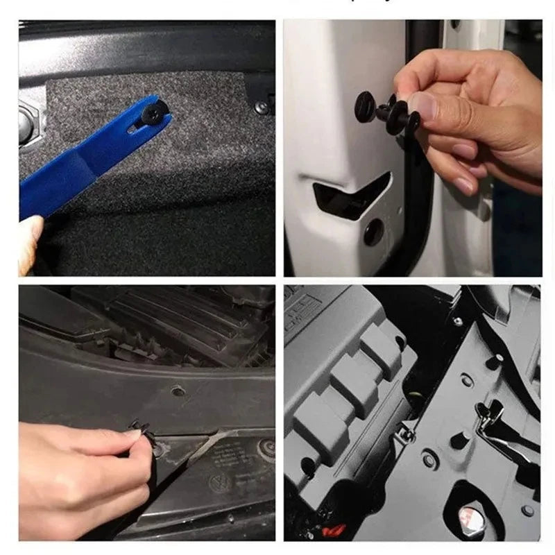 LOR MALE 1/5/10/30/50/100pcs 8mm Plastic Rivets Fasteners Screw Car Bumper Fender Black Rivet Car Fastener Clips for Toyota Focus Kia Nis