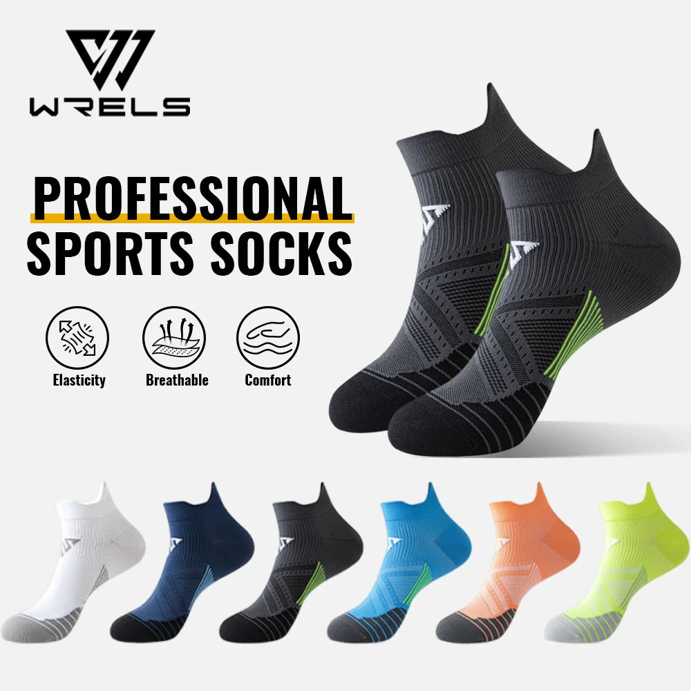 LOR MALE WRELS 1/2/3 Pairs Athletic Running Socks Moisture Wicking Cotton Ankle Socks Men Women Thick Cushioned Low Cut Compression Socks