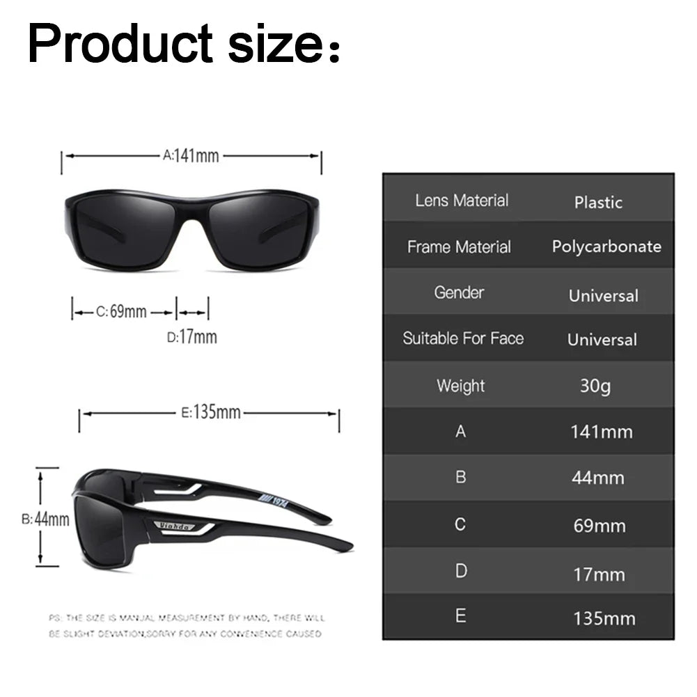 LOR MALE Polarized Sunglasses Men Designer HD Driving Sun Glasses Fashion Male Fishing Eyewear UV400 for Gafas Dirt Bike Moto Car Drivers