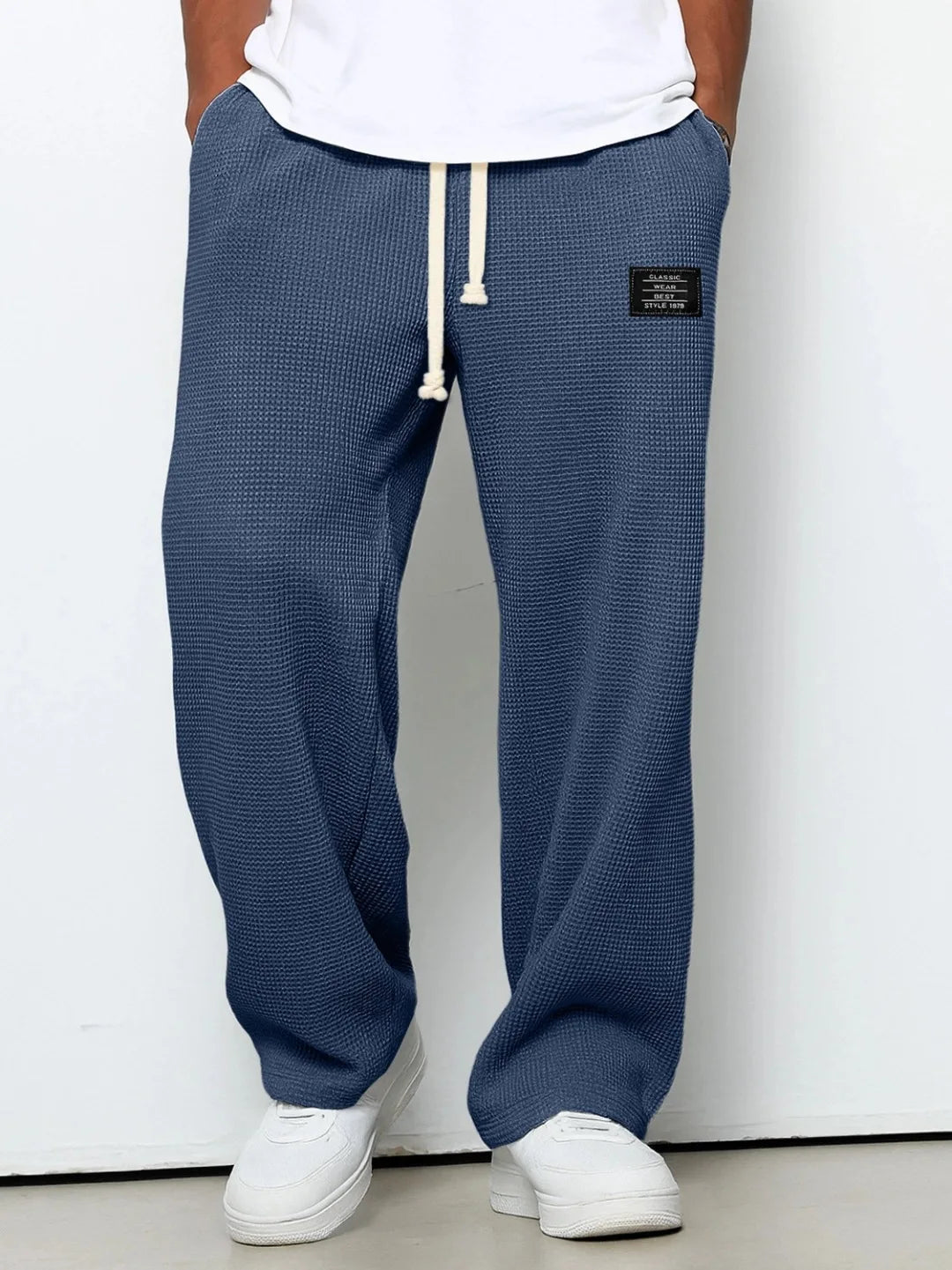 LOR MALE Pant Men 2026 Casual Spring/Autumn Straight-Leg Sweatpants Wide-Leg Elastic Waist Sportswear Pants Men's Clothing