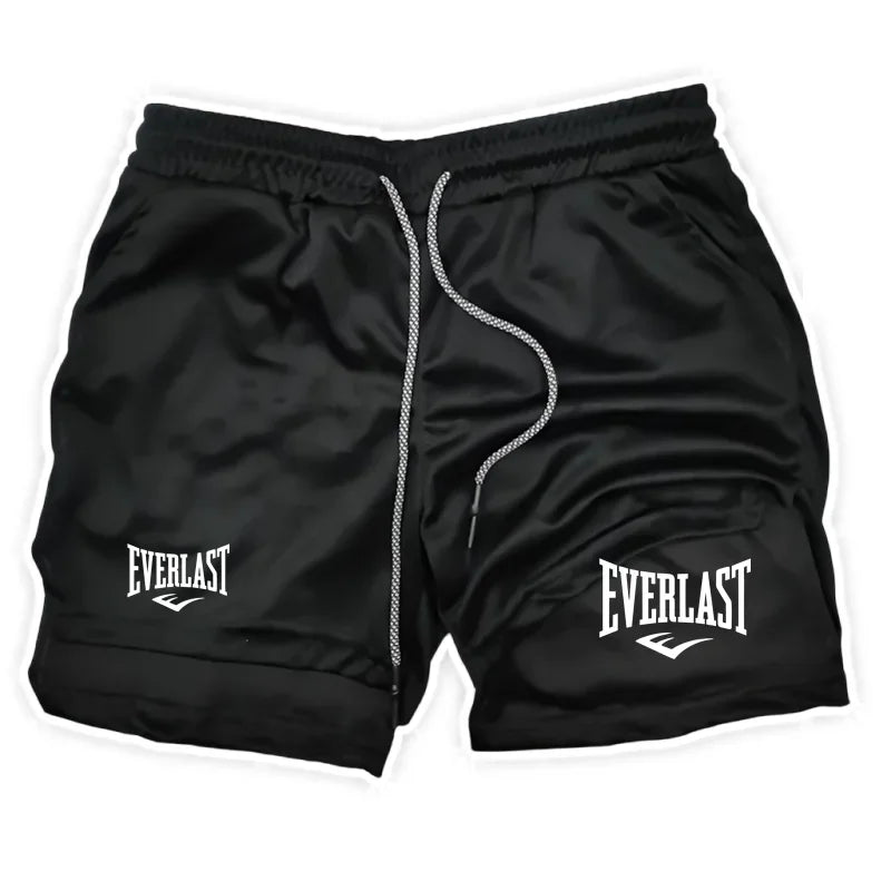 LOR MALE Men Running Shorts 2 In 1 Double-deck Sport Shorts Sportswear Gym