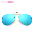 LOR MALE Men Polarizing Clips Sunglasses Women Flip Up Metal Pilot Driver Goggles 2