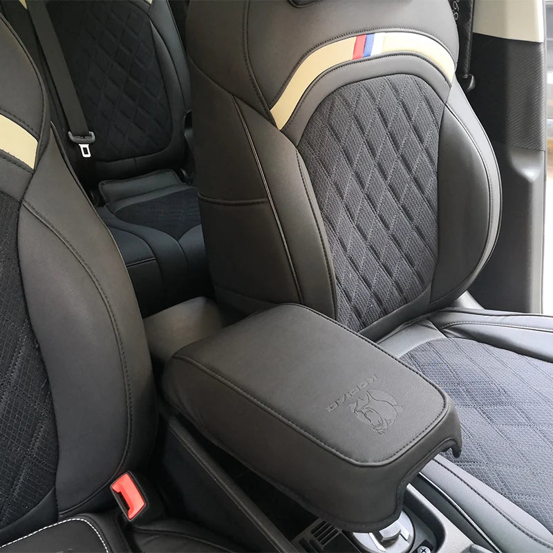 LOR MALE Car Accessories For Skoda Kodiaq 2017-2024 Car Center Console Arm Rest Protection Cushion Armrests Storage Box Cover Pad