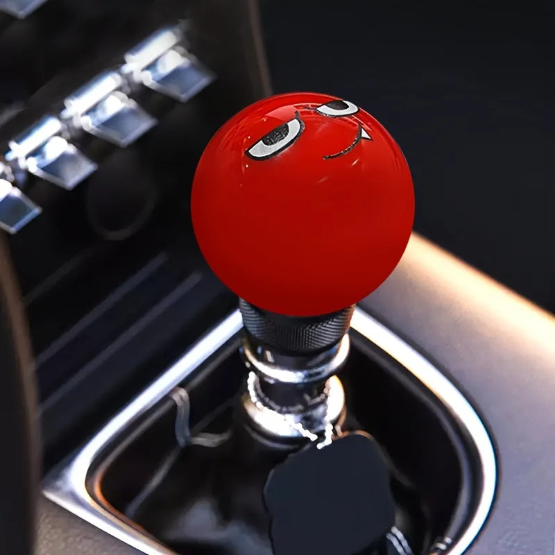 LOR MALE Car Personality, Universal Decoration Modification, Red Bad Smile, Spherical Shift Ball, Car Interior Modification Accessories